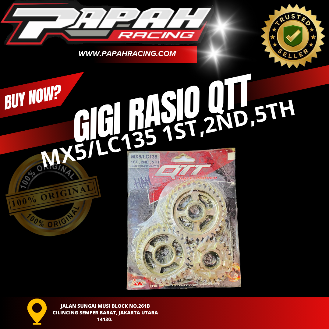 GIGI RASIO QTT MX5 / LC135 1ST,2ND,5TH 